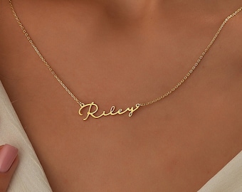 14K Gold Custom Name Necklace , Gold Name Necklace , Personalized Jewelry , Gift for Her , Necklaces for Women , Personalized Gift , Jewelry