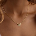 14K Gold Butterfly Necklace, Tiny Butterfly Necklace, Minimalist Butterfly Necklace, Gift for Her, Mothers day Gift, Christmas Gift