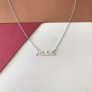 Sterling Silver Name Necklace Personalized Name Necklace Personalized Necklace Perfect Gift Silver Name Necklace Gift For Mom Mam Mama image 6