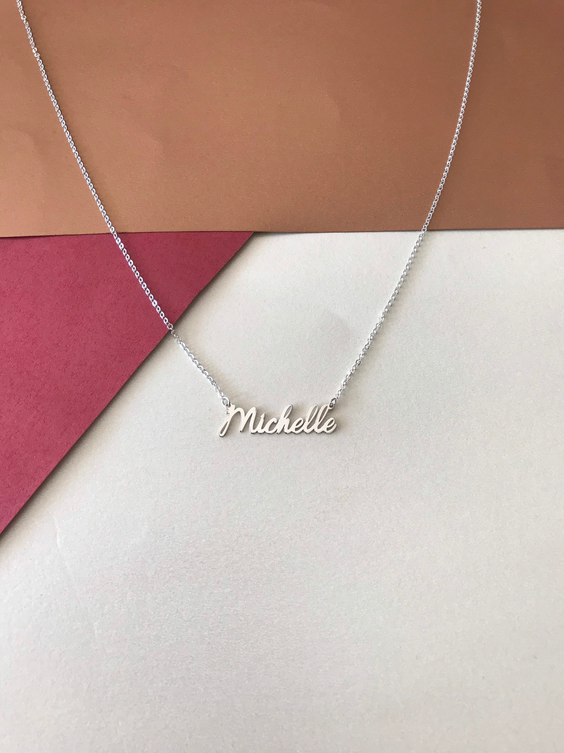 Name Necklace Personalized My Name Necklace Engraved Name Etsy UK