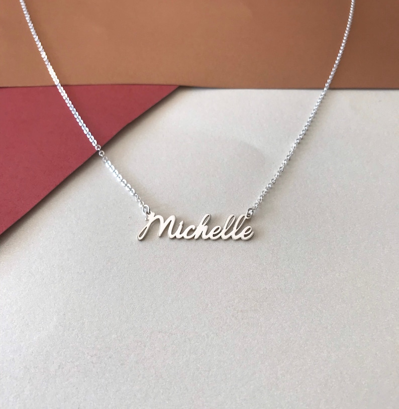 Name Necklace Personalized My Name Necklace Engraved Name Necklace Name Necklace for Women in Golden Silver Angela custom necklace 