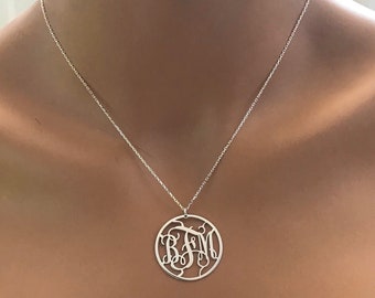 Monogram Necklace • Dainty Necklace • Personalized Gift • Bridesmaids Gifts • Name Jewelry • Custom Necklace • Gift For Mom • Christmas Gift