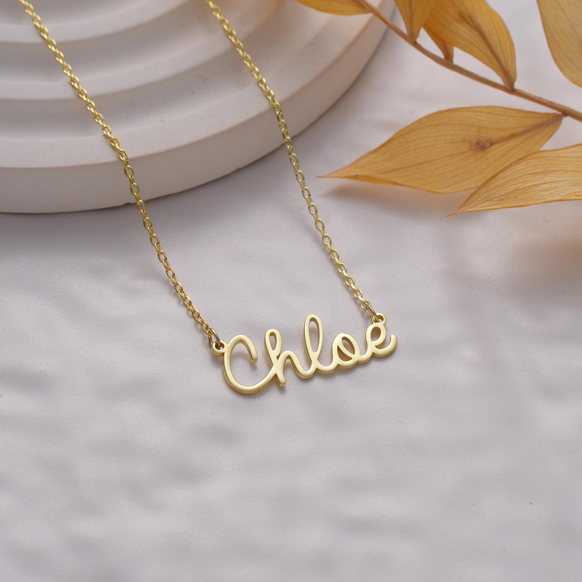 14K Gold Name Necklace,Personalized Name Pendant Necklace,Custom Name Necklace,Minimalist Name Jewelry for Women,Gift for Her,Christmas Gift