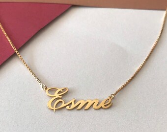 Best Dainty Name Necklace • Tiny Name Necklace for her • Personalized Name Jewelry • Birthday Gift • Bridesmaid Gift • Gift For Mom-Necklace