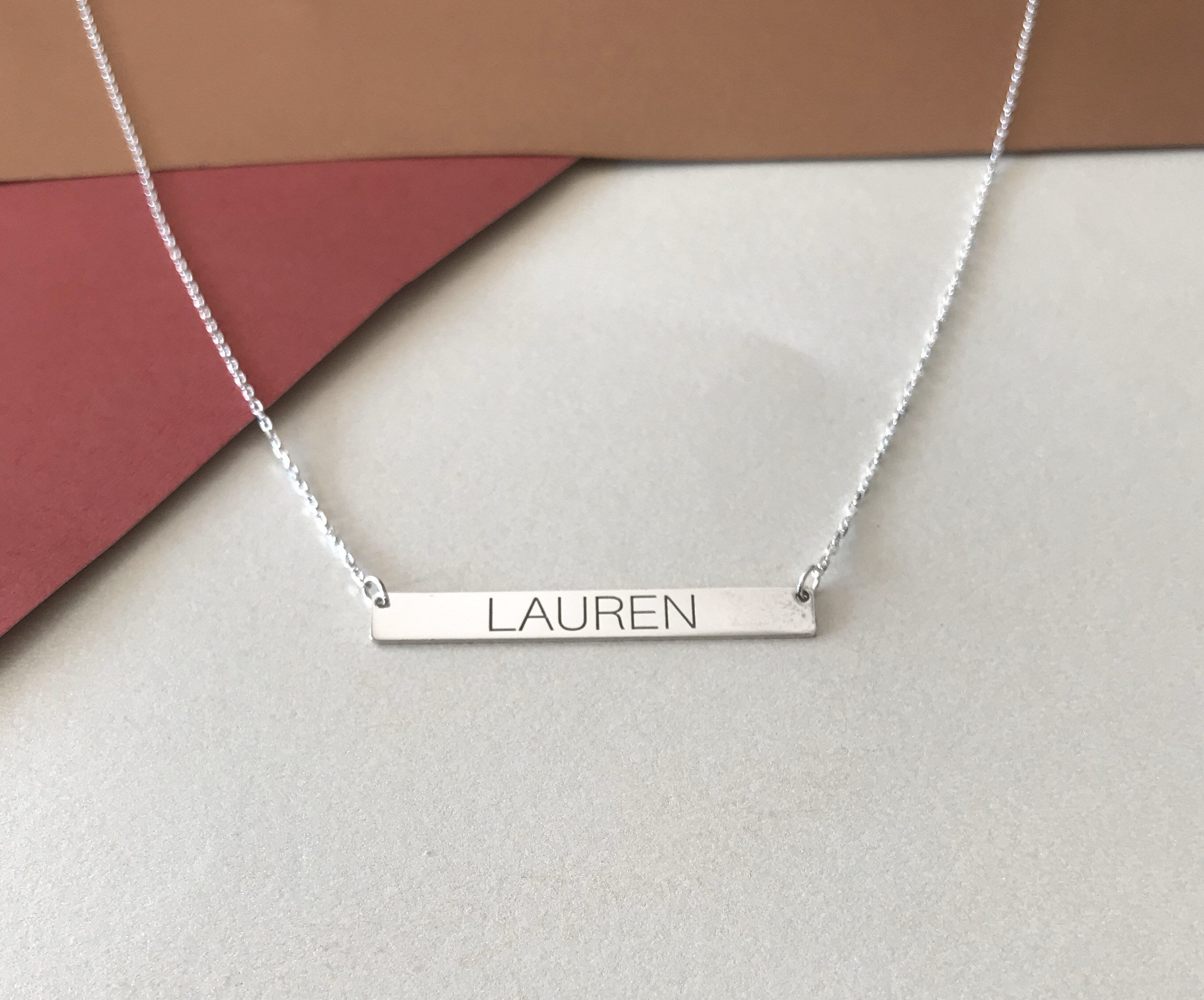 Custom Bar Necklace-mothers Day Present 