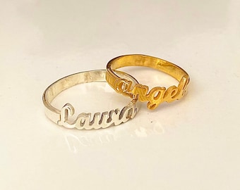 Name Ring, Personalized Rings, Name Jewelry, Stackable Name Rings, Stack Rings, Personalized Gift , Ring With Name, Custom Rings