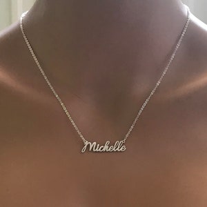 Sterling Silver Name Necklace Personalized Name Necklace Personalized Necklace Perfect Gift Silver Name Necklace Gift For Mom Mam Mama image 8