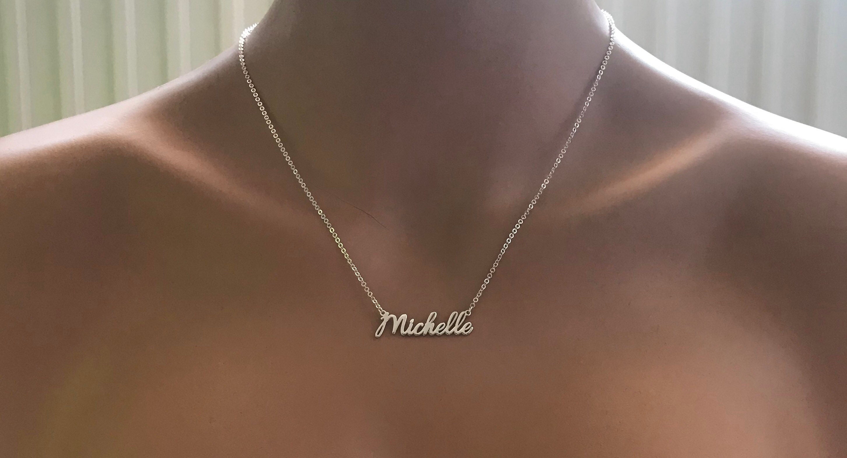 Name Necklace Personalized My Name Necklace Engraved Name Etsy