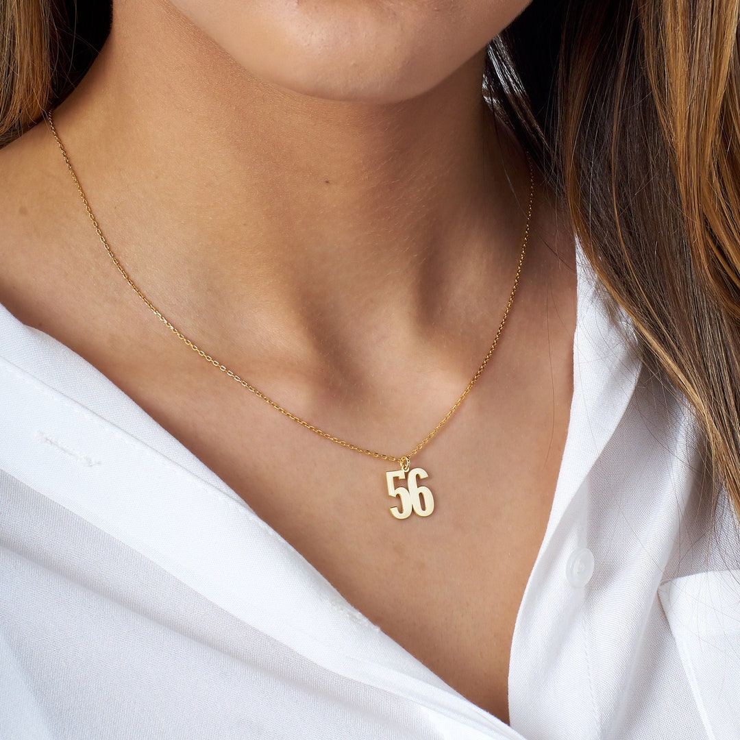 Sport Number Necklace, Number Necklace, Number Year Necklace, Custom