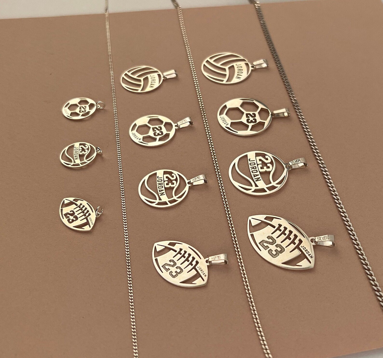 Sport Number Necklace Number Necklace Number Year Necklace Etsy