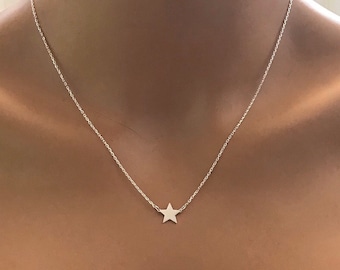 Star necklace-Gold Star Necklace-Star Necklace Silver-Star Necklace Dainty-Valentines day gift-Gold Star Necklace-Dinty Star Necklace-Gift