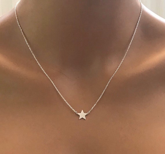 Etsy gold star necklace deals
