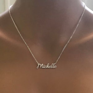Sterling Silver Name Necklace Personalized Name Necklace Personalized Necklace Perfect Gift Silver Name Necklace Gift For Mom Mam Mama image 7