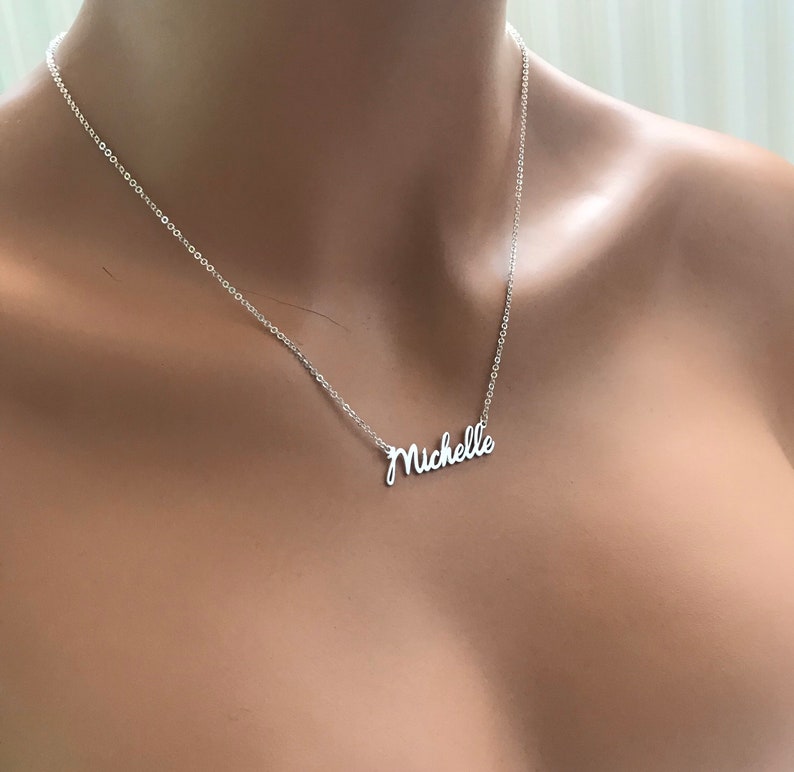 Name Necklace Personalized My Name Necklace Engraved Name Etsy UK