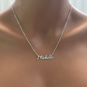 Sterling Silver Name Necklace Personalized Name Necklace Personalized Necklace Perfect Gift Silver Name Necklace Gift For Mom Mam Mama image 2