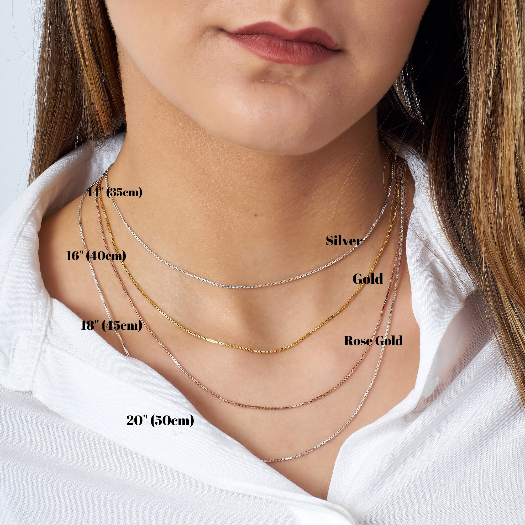 [韓国の人気ジュエリー] 925 silver. 24key necklace 24 Inch 925 Sterling Silver Solid Faceted Men's Link Chain
