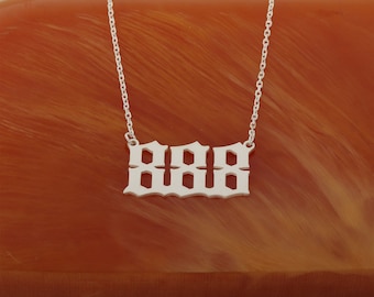 Angel Number Necklace, Personalized Gifts, 925 Sterling Silver Necklace, 222, 444, 888, 777, 999, 111, 333, 555, 666, Devil Necklaces