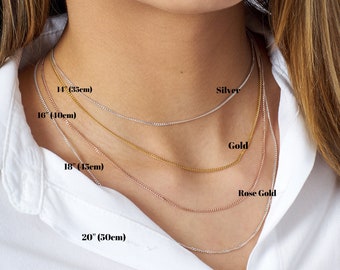 925k Sterling Silve Curb Chain Dainty Curb Chain Etsy 925k Sterling Silve Curb Chain Dainty Curb Chain Etsy