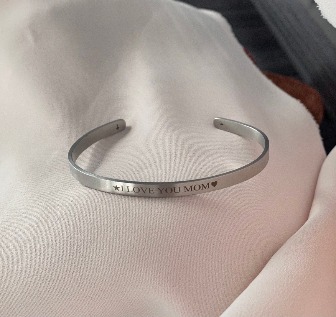 Stainless Steel Cuff Bracelet Adjustable Cuff Bracelet Etsy