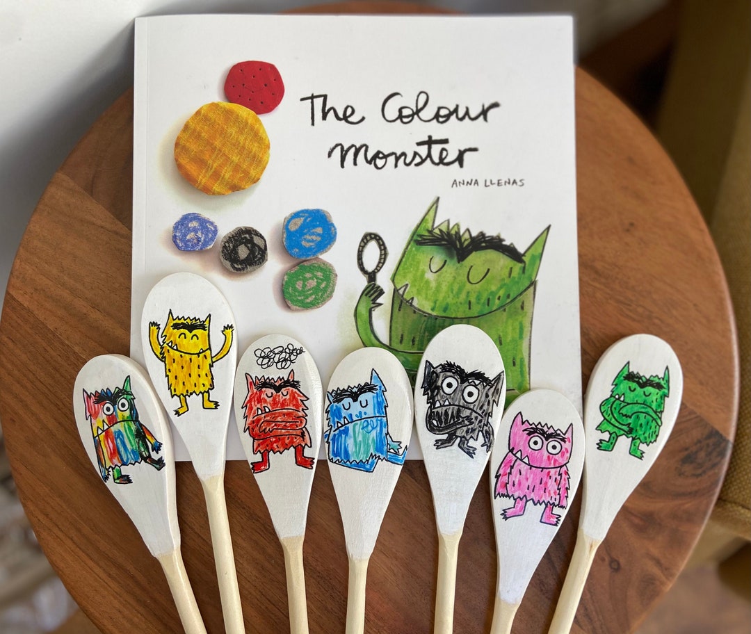 The Colour Monster Story Spoons Etsy