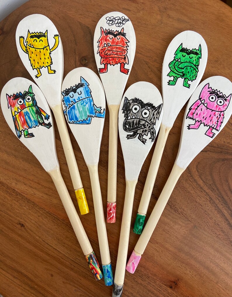 The Colour Monster Story Spoons Etsy