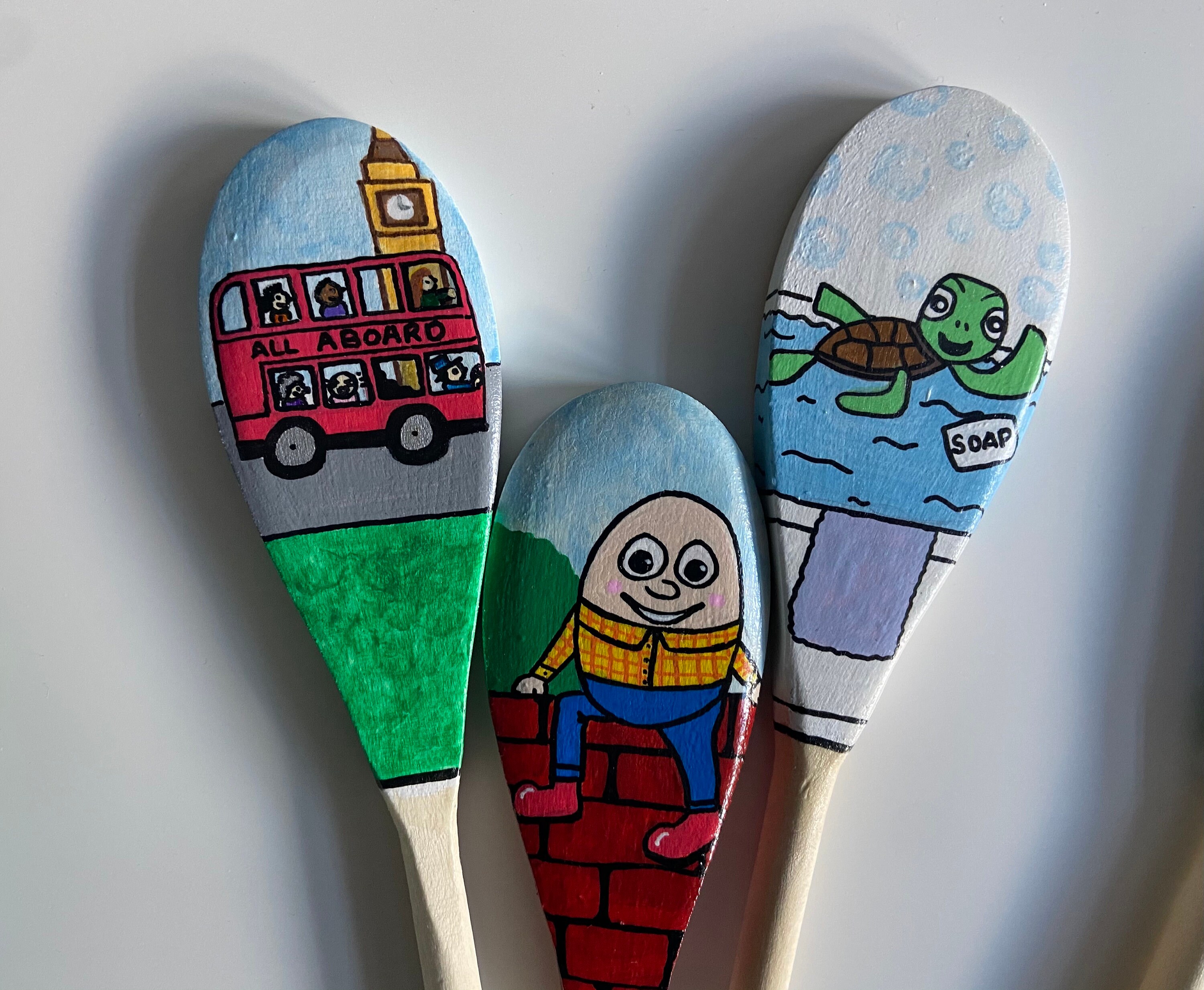 Nursery Rhyme Spoon Set 10 Piece Etsy UK
