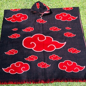 Alpaca Wool poncho, unisex One size very soft and warm exclusive design Japanese anime