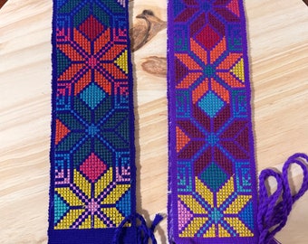 Mexican embroidered belt, fajos bordados, Mexican traditional belts, colorful Mexican belts.