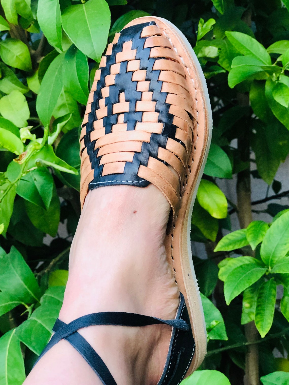 Lace up Mexican Leather Huaraches Womens Sandals Tie up Etsy