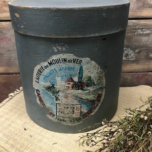 Faux Camembert Primitive Cheese Box