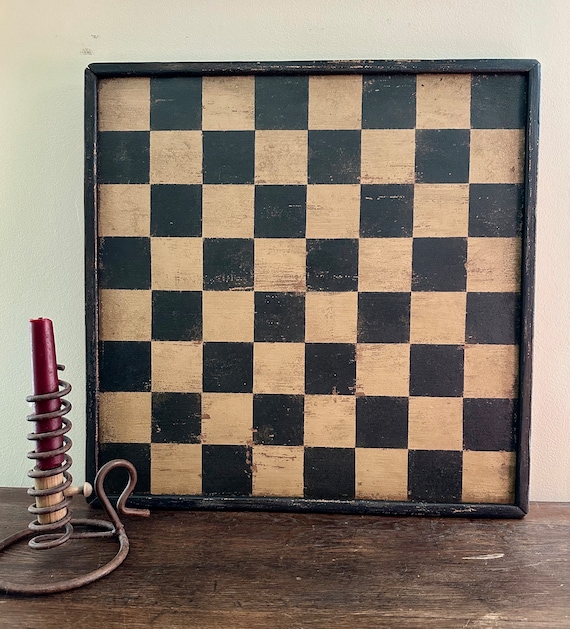 Early Style Black and Tan Checkerboard Etsy
