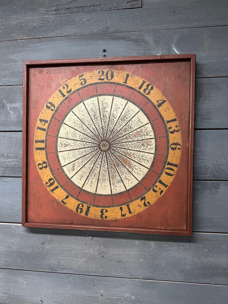 Primitive Wagon Wheel Dart Board decorative only image 4