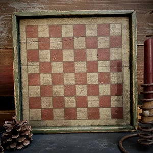 Vintage Green Checkerboard two Sizes Available - Etsy