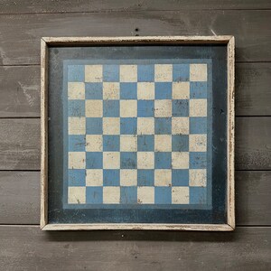 Primitives blaues Schachbrett