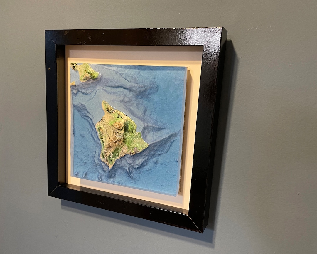 Mauna Kea Topographic Map, 3D Printed Island of Hawaii Art - Etsy