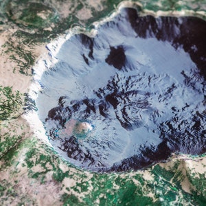 Carte 3D du lac du cratère
