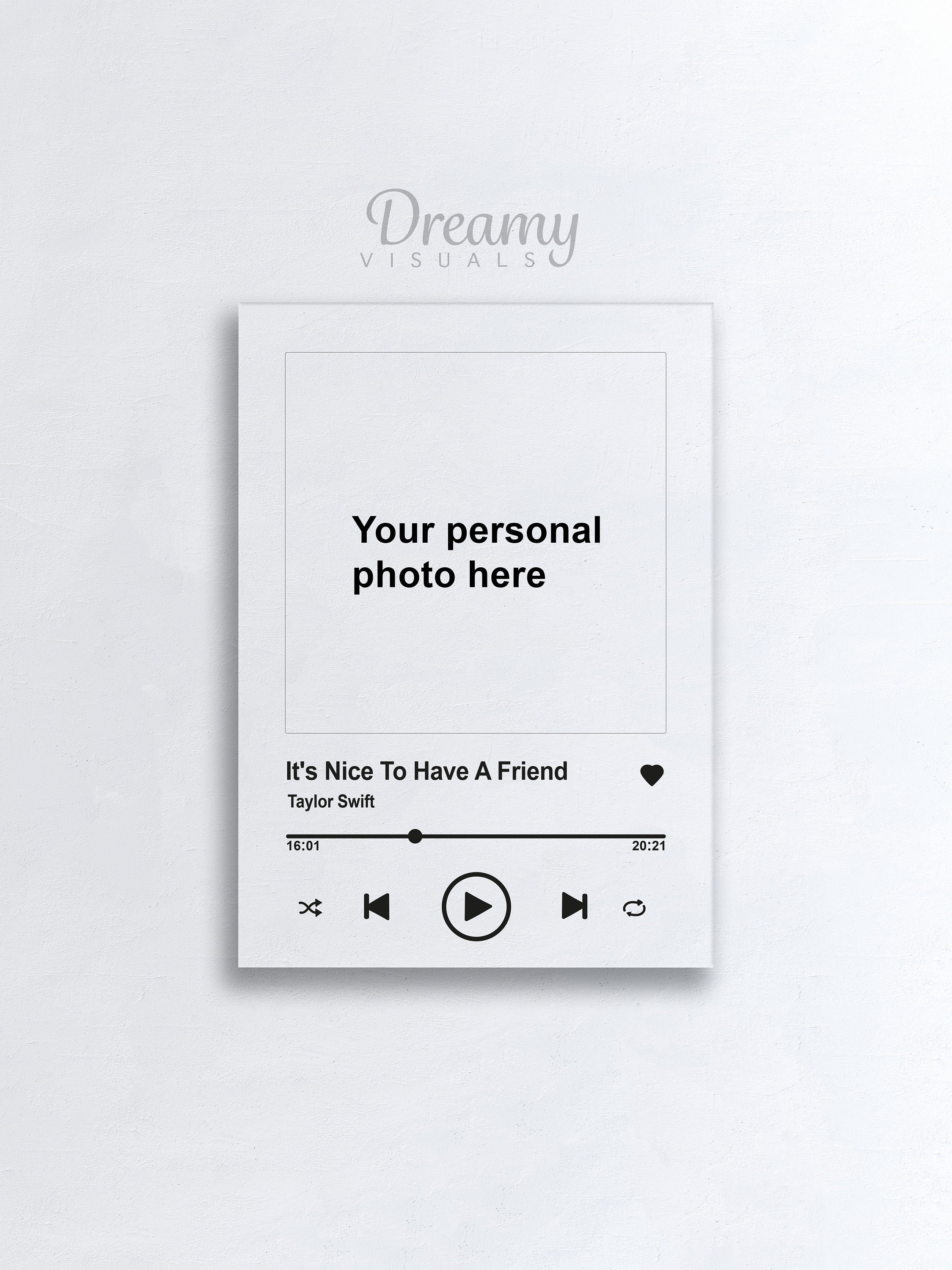 Spotify Acrylic Board Personal Photos Anniversary Plexiglass