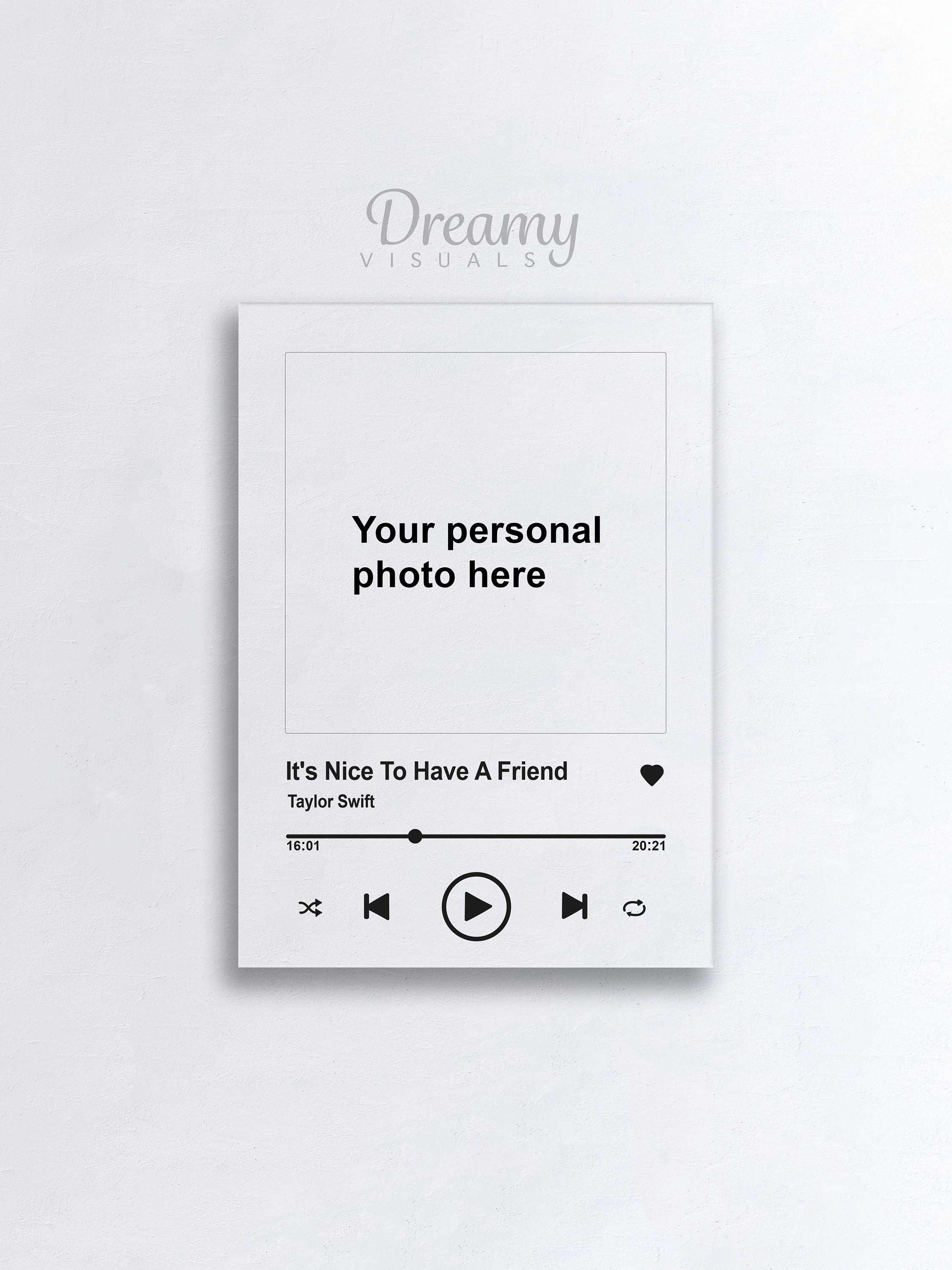 Spotify Acrylic Board Personal Photos Anniversary Plexiglass