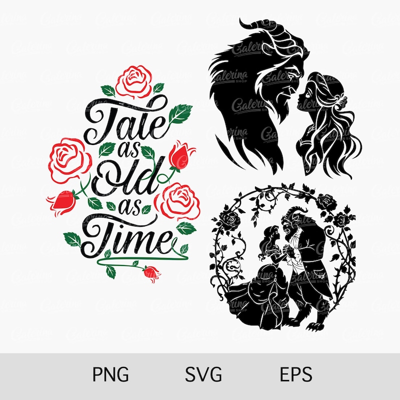 Beauty and the Beast Svg - Etsy