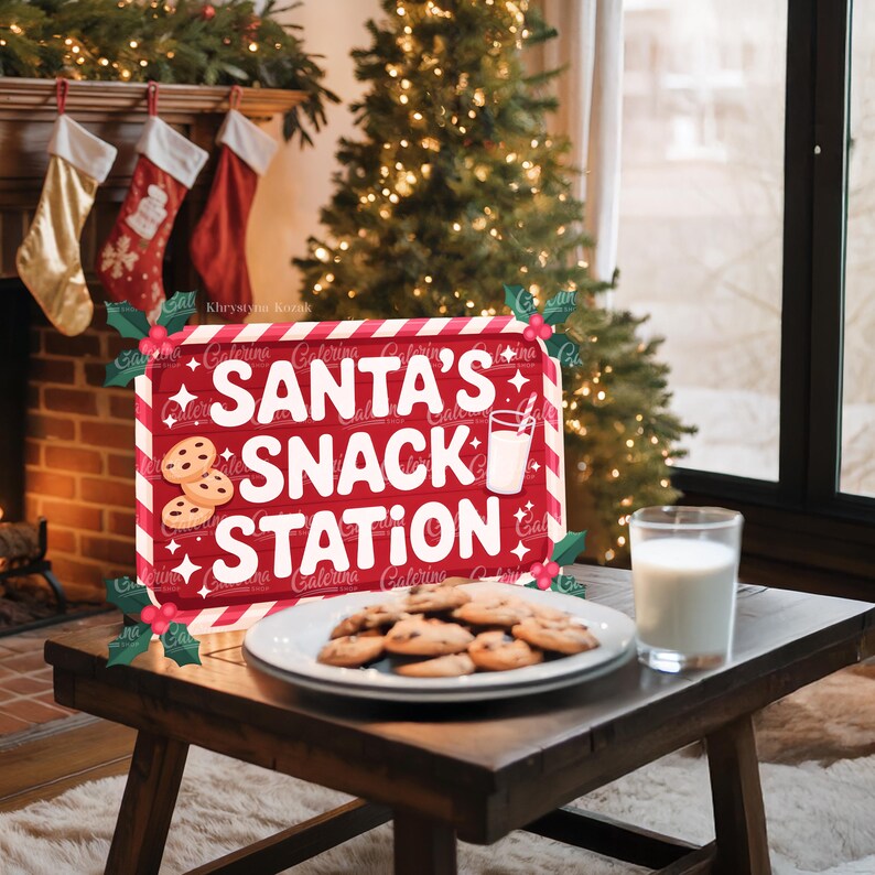Christmas Printable Signs – Santa’s Workshop, Elf Cam, Snack Station ...