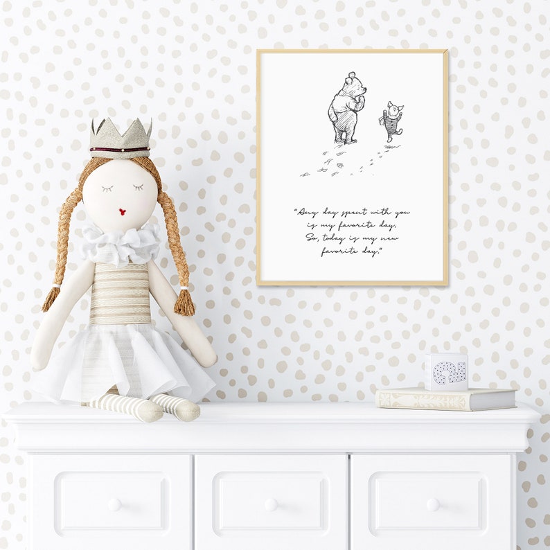 Winnie the Pooh Quotes Classic Pooh Wall Art Nursery Decor Baby Shower