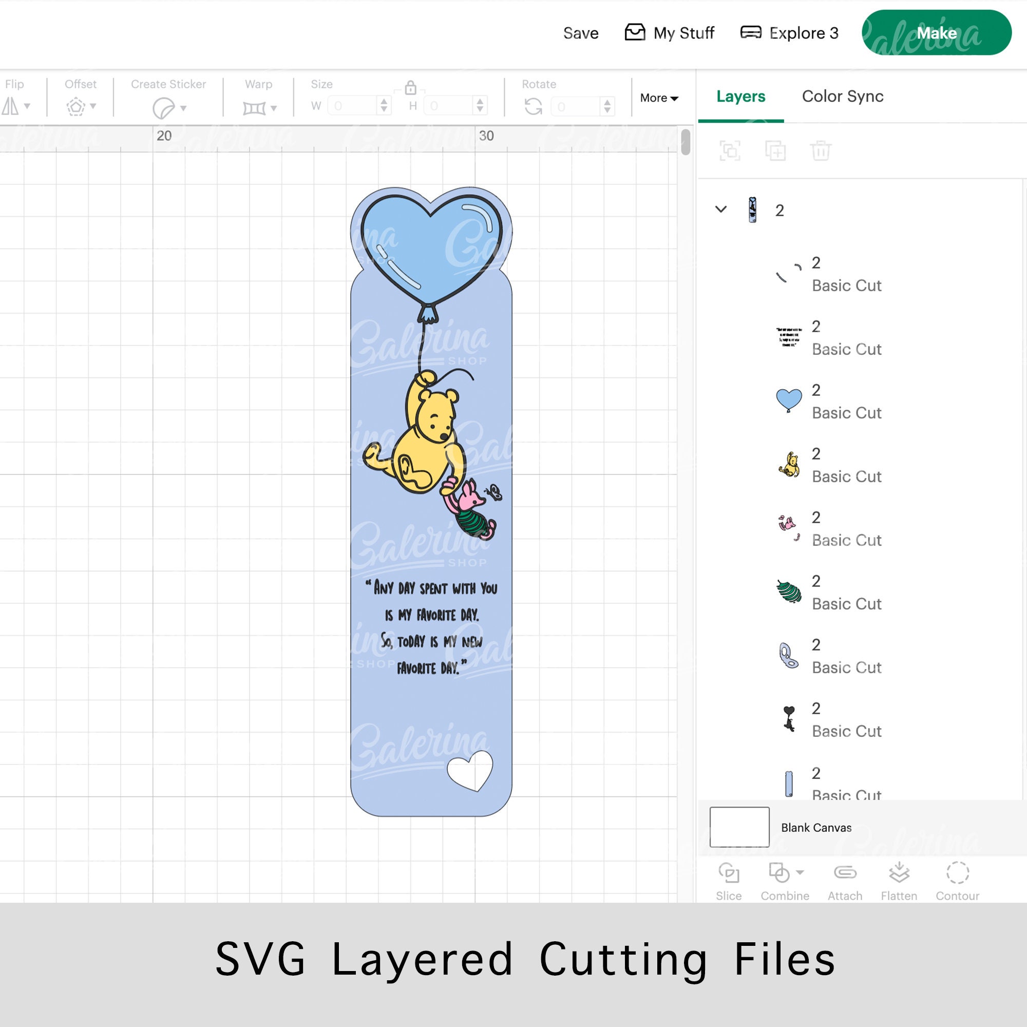 Bookmark Svg Png Winnie the Pooh Svg Quotes Colored Bookmark Bundle ...