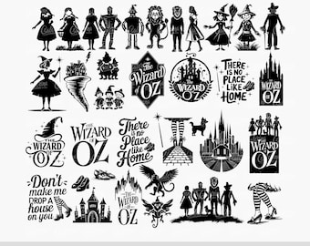 The Wonderful Wizard Of Oz SVG Bundle, Emerald City Tales & Fairy Tale PNG, Cricut, Sublimation