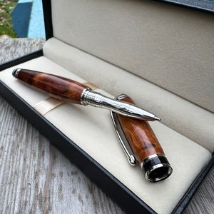 Wooden Rollerball Pen in Silver  | Handmade | Gift for him | Gift for her | Special Gift