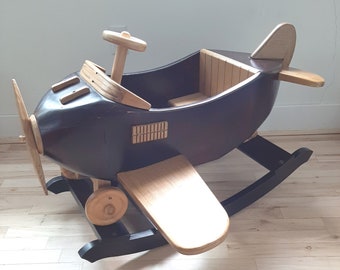 wooden airplane rocker