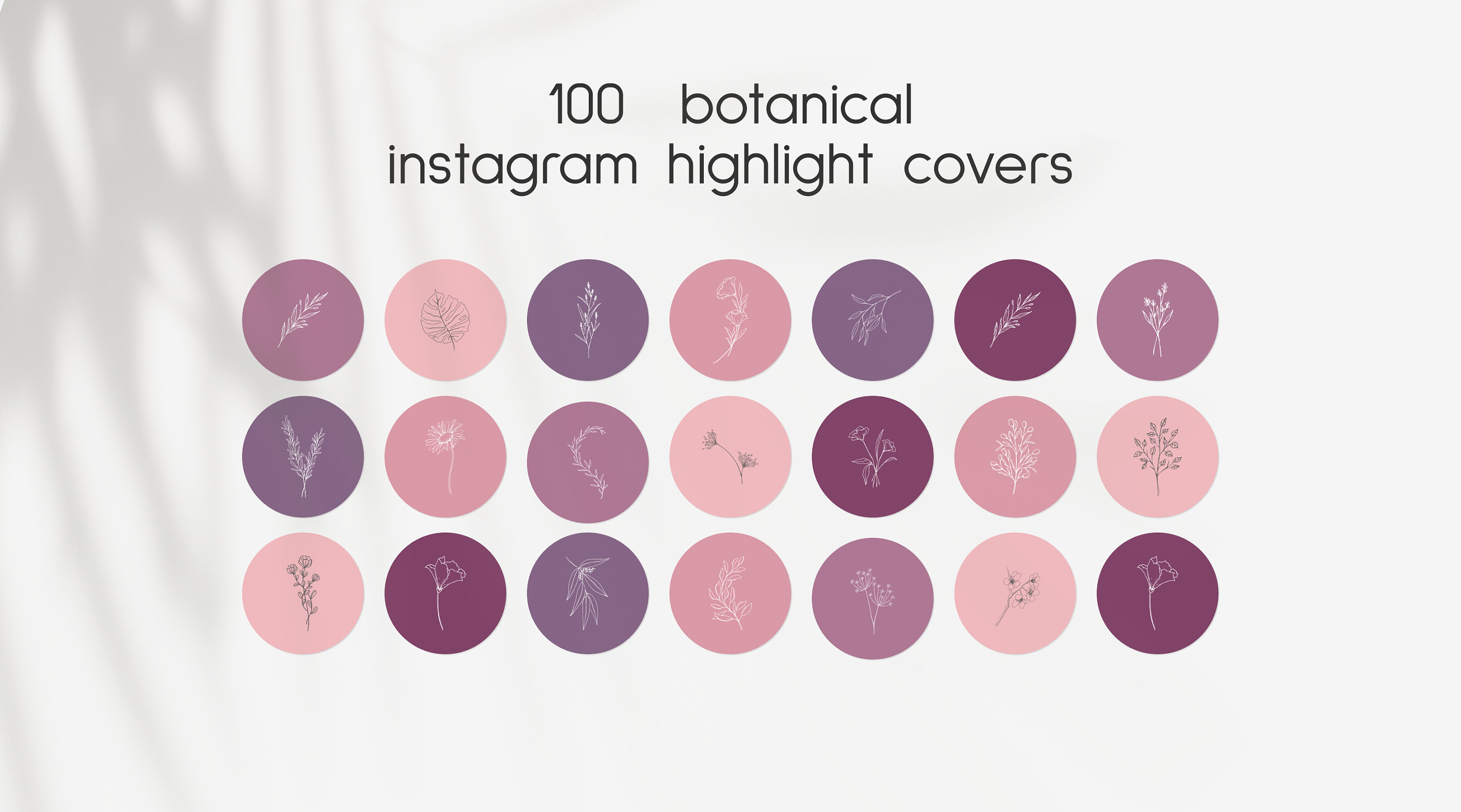 Floral Instagram Highlight Cover Botanical Flowers highlight Etsy