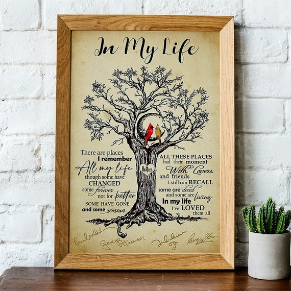 In My Life Lyrics Cardinal Birds Version Poster No Frame In My Life Lyrics Cardinal Birds Version Poster No Frame