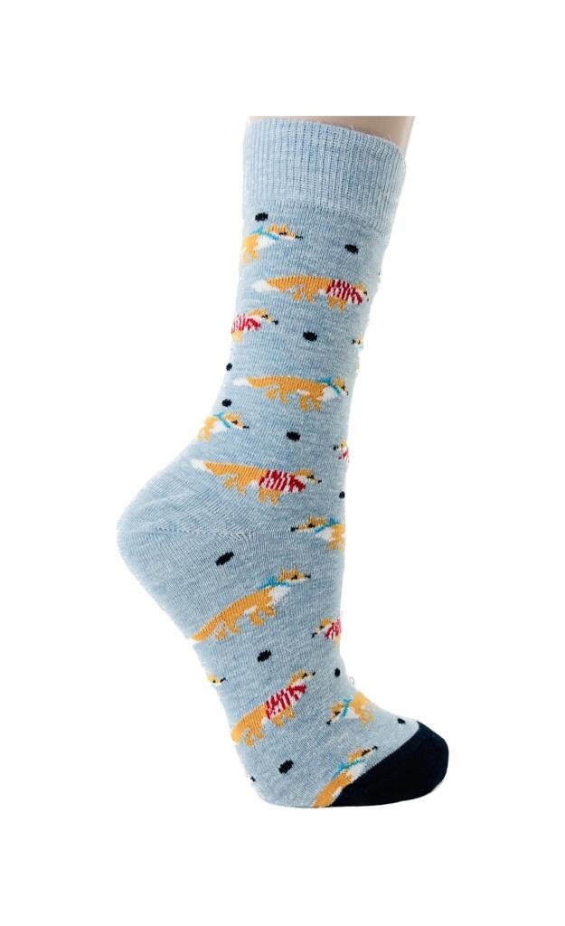 Calcetines tobilleros con diseño de zorro lindo unisex para hombre y mujer