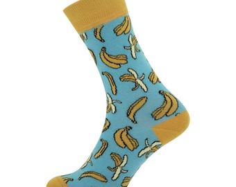Calcetines tobilleros unisex con diseño de plátano para hombre y mujer