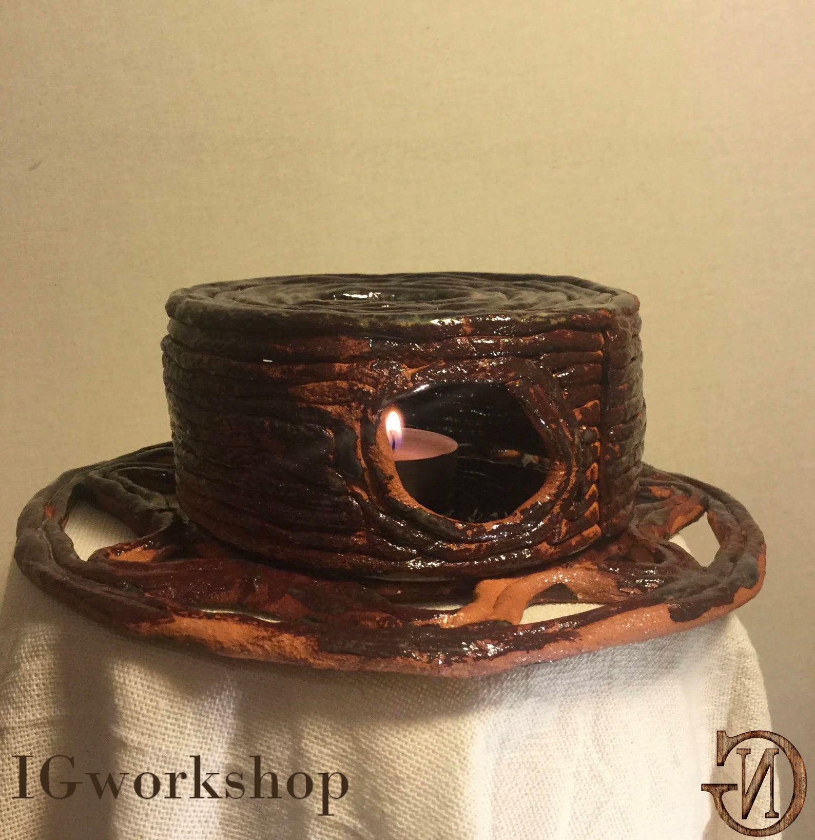 Ceramic teapot candle warmer Etsy